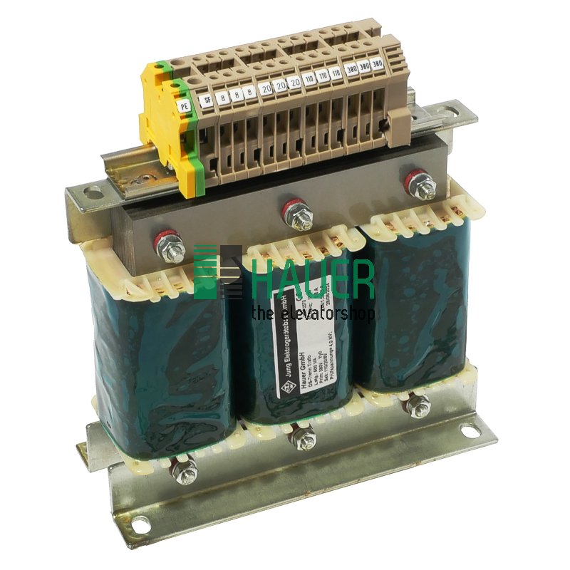 Trafo 3Ph 380V 500VA 0.8A sec. 3x 8/ 20/110 V