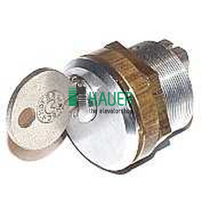 Cylinder round for keyswitch, key can