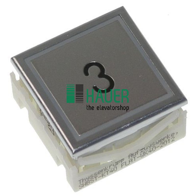 Push button Step Classic, Illumination blue, Sign 3