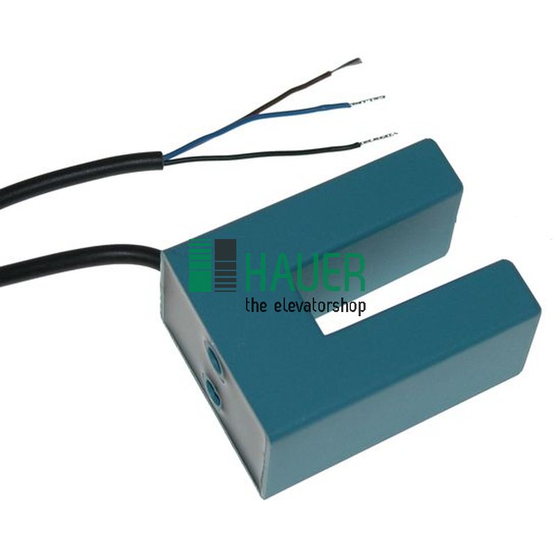 Gabelschalter 10-30V DC, 3-Leiter, Schaltfunktion N-NO,  2m Kabel