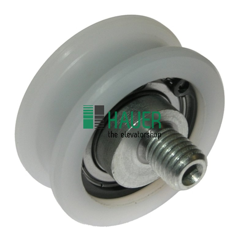 Lower door roller with rectangular groove, d=44 mm