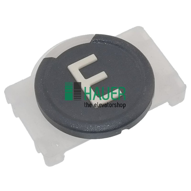Button plastic,  black, E