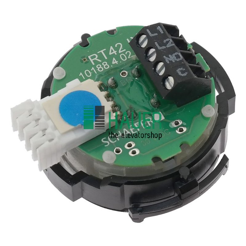 RT42, IX, caja V2A pol., 30V azul, placa V2A mate, forma negra, 4