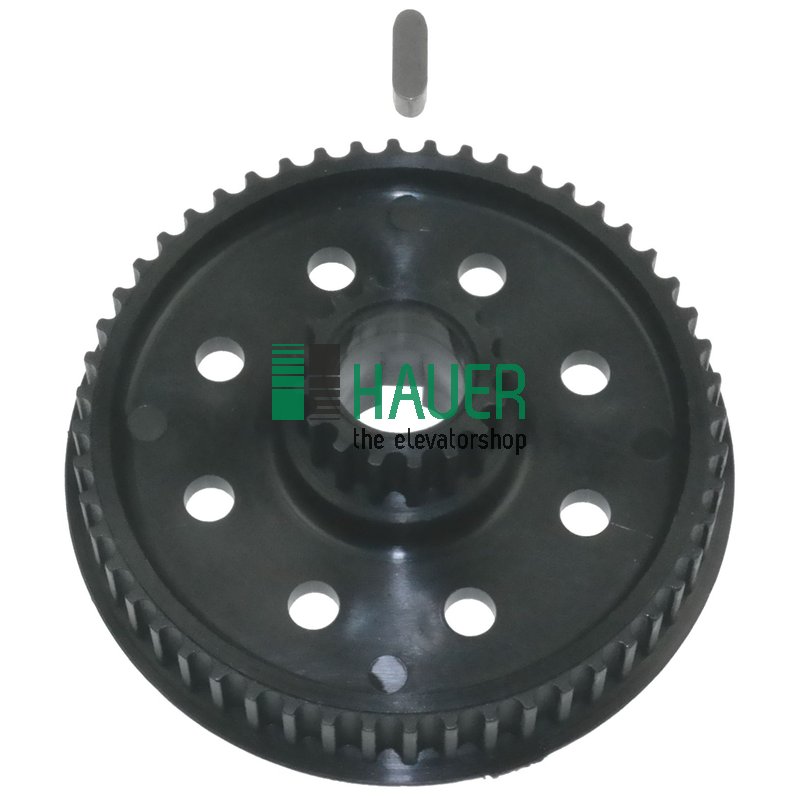 Basic reduction pulley wheel with key slot