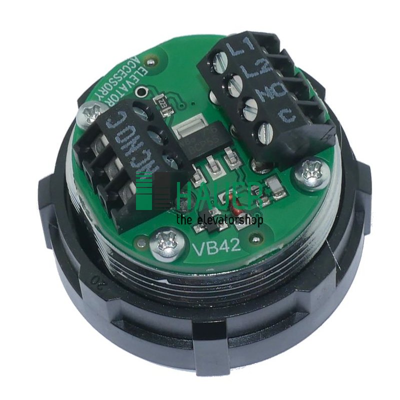 VB42 Class 3+, XI, Geh. Cr- pol., 12-30V rot, Tastpl. V2A matt, gepr. auf ab