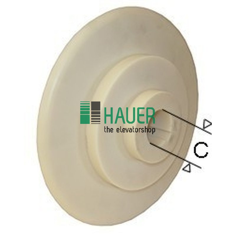 Handrad Kunststoff PAG, D=65 mit Keilnut nach DIN 6885
