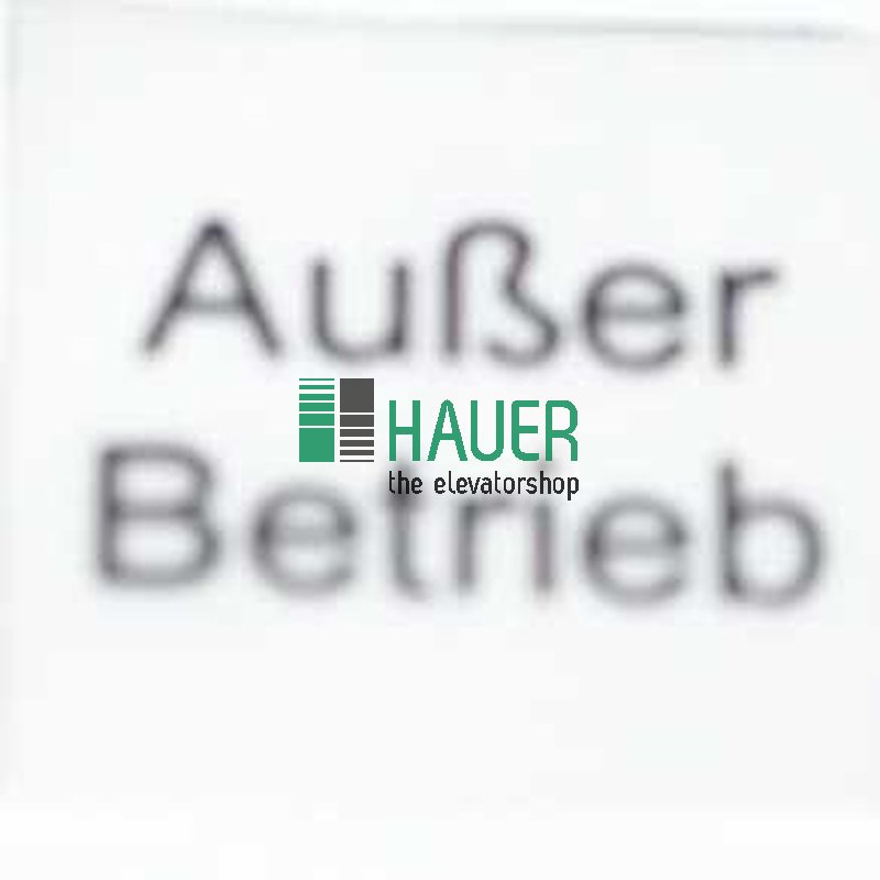 Bunse, Drucktaster Einlegeschild, außer Betrieb