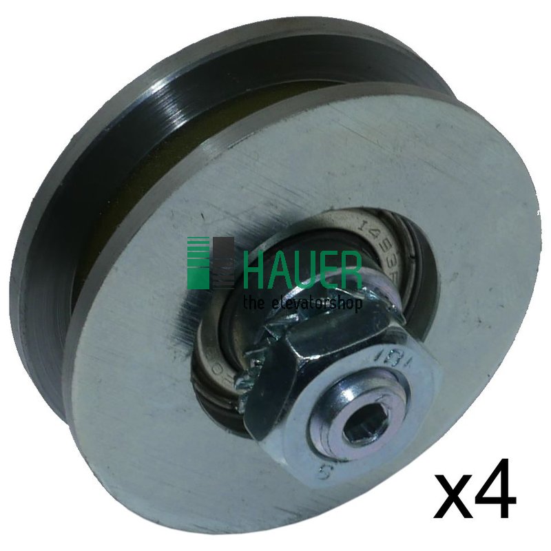 Orly, door roller D50/40 with excentric axle, M10, pu lining, set=4